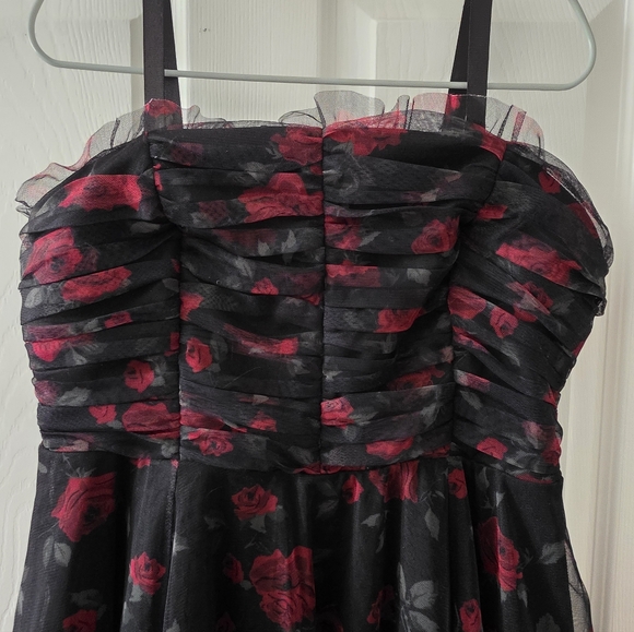 Pre-loved Betsey Johnson Torrid Mesh & Tulle Roses Dress - Torrid Sz 10 - Picture 7 of 12